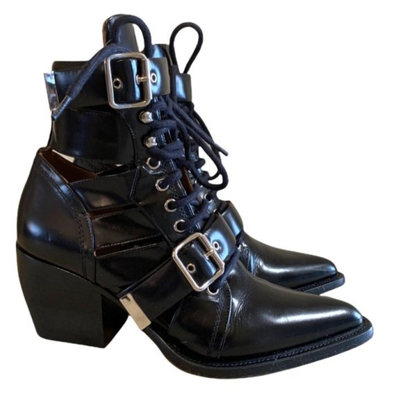 Chloe Rylee Lace-Up Box Calf Boot - Bergdorf Goodman Chloé Rylee Ankle Lace-Up Boots